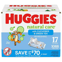 Huggies Natural Care, Refreshing Clean Baby Wipes, 17 Packs (1088 ct.) - £76.88 GBP