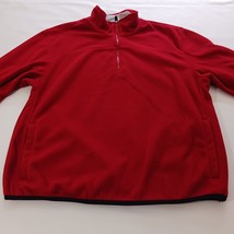 Hanes HN470100 Men's Red 1/4 Zip Pullover Sweater Long Sleeve Size Medium image 5