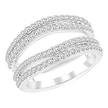 Sterling 1.2CT S Antique Engagement Ring Insert Guard Enhancer Simulated Diamond - £71.44 GBP