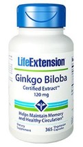 MAKE OFFER! 2 Pack Life Extension Ginkgo Biloba Certified Extract 365 caps image 2