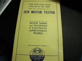 Original Sun Motor Tester Brochure - £12.01 GBP