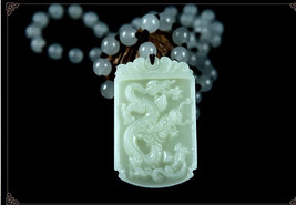 Free Shipping - handmade  Real Natural white jade Dragon  jade dragon beaded pen - £21.91 GBP