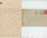Hand Written Letter on United States Lines Stationery with Envelope 1922 - $17.82
