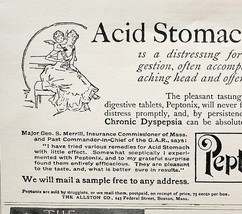 1891 Peptonix Stomach Acid Quack Medicine Victorian Medical Advertisement - $371.81 MXN