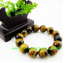 Free Shipping -  Natural tiger eyes gemstone beaded bracelet , Prayer Be... - $25.99