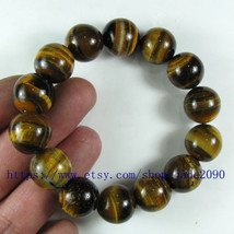 Free Shipping -  good luck Natural tiger eyes gemstone beaded bracelet ,... - £20.45 GBP