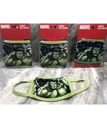 3ea Kids Marvel Incredible Hulk Fabric Face Masks Ages 4 &amp; Up-BRAND NEW-... - £7.80 GBP