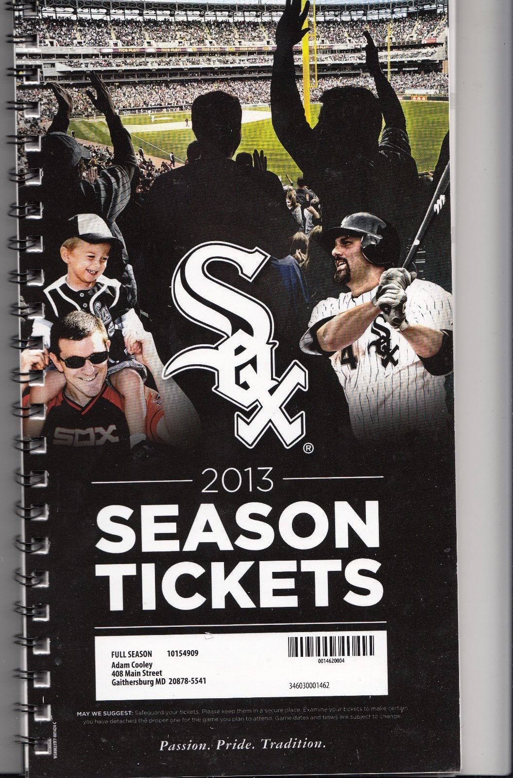 Primary image for MLB 2013 Chicago White Sox Full Unused Ticket Stubs