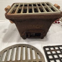 Vintage Cast Iron Mini Table Top Hibachi Style BBQ Grill Japan 5&quot; x  5&quot; - $54.23