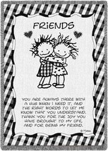 Friends Hugging Blanket By Marci - Soft Gift Tapestry Throw Woven From, 69X48 - $90.99