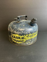Vintage Eagle Gas Can 2 1/2 Gal Gallon Metal Model 402 Galvanized - £33.10 GBP