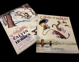 Lot Of 2 Calvin and Hobbes by Bill Watterson 1987 Paperback VOL 1 + Auth... - $12.86