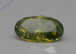 Oval Cut Loose Diamond (1.01 Ct,green(irradiated) Color,vs1 Clarity) - £1,275.24 GBP