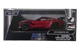 American Legends Red Chevrolet Corvette ZR1 1:43 Pull Back &amp; Go Diecast ... - £19.46 GBP