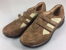 Sofft Walking Shoes 8 M Brown Leather &amp; Tan Mesh - £25.04 GBP