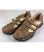 Sofft Walking Shoes 8 M Brown Leather &amp; Tan Mesh - £25.42 GBP