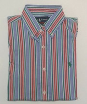 Ralph Lauren Men Size M Button Down Shirt Classic Fit Stripes Multi-color - £44.76 GBP