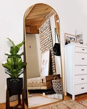 Glassless Full Length Mirror With Stand, Arched Wall Mirror, Freestanding Floor - £48.35 GBP