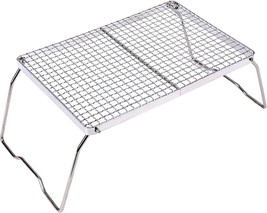 Yeto Folding Campfire Grill With 304 Stainless Steel Grate And Carrying Bag - £28.74 GBP