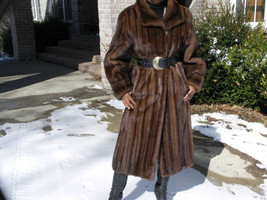 Demi Swing Female Full length Mink fur Coat Jacket M-L 8-14 - £2,327.41 GBP