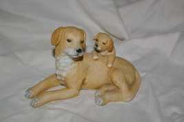 Homco Yellow Lab Mother &amp; Pup 1471 Dog Puppy Home Interiors - £8.79 GBP