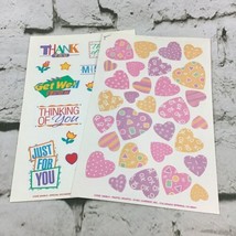 Vintage Current Stationary Scrapbooking Stickers Hearts Encouragement Lo... - $11.88