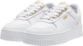 PUMA Women&#39;s Carina Street Shoes Sneaker, White-White-Metallic Gold, 9 - $55.69