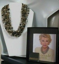 Joan Rivers Torsade Collection Black &amp; Crystal Multi-strand Bead Necklace - £38.74 GBP