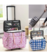 Rolling Sewing Machine Tote Craft Yarn Storage Cart Portable Bag Case Or... - $49.03+
