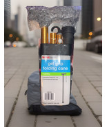 Folding Mobility Cane Gel Grip Adjusts 32” to 36” Gold  CVS - $567.92 MXN