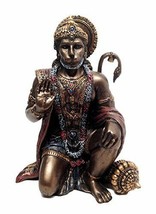 Ramayana Hanuman Monkey Hindu God Decorative Figurine 6&quot;H Altar Sculpture - £29.56 GBP