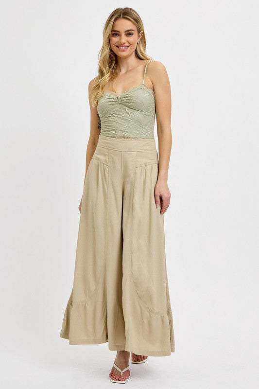 RISEN Shirring Detail Wide Leg Pants Item image 6
