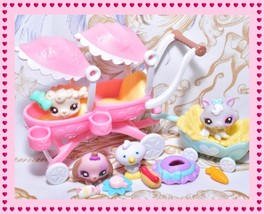 Authentic Littlest Pet Shop LPS Sunny Stroll Babies 2626 2627 2628 Dachshund Cat - £92.16 GBP