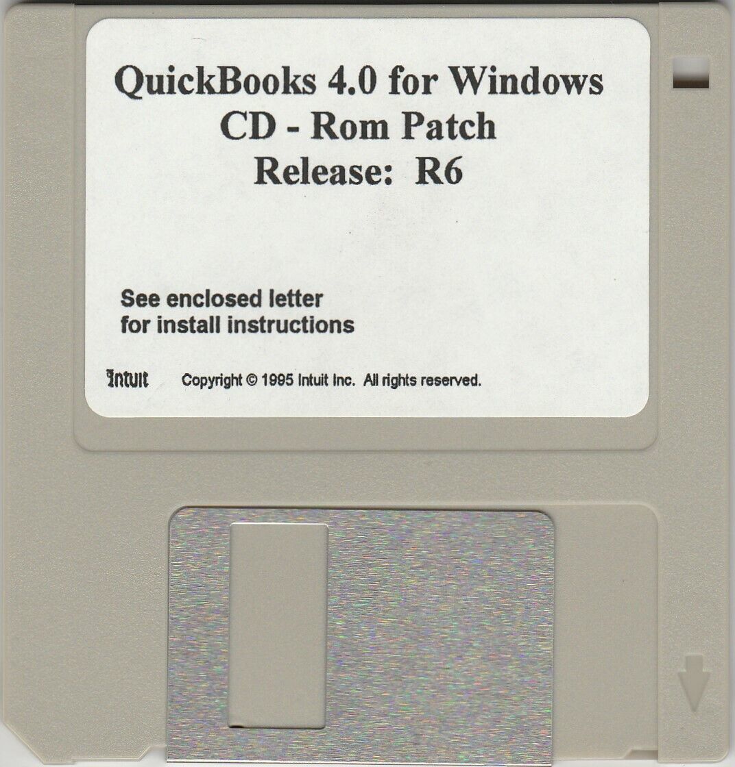 Quickbooks 4.0 by Intuit for Windows CD-Rom Patch Release: R6 ~ 3.5 disk - $13.85