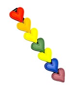 PRIDE HEARTS RAINBOW HAIR BARRETTE - $4.99