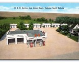H &amp; H Texaco Service Station and Motel KadokaSD UNP Linen Postcard O17 - $8.86