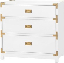 Side Table Bungalow 5 Victoria Graduated Drawers Gold Accents Brass Handle - £1,673.26 GBP