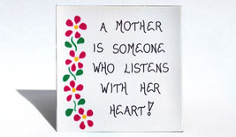 Magnet for Mother - Quote about mom, pink cascading flowers - £3.15 GBP