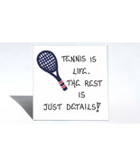 Tennis Magnet - Quote, playing, game, players.  Blue racquet, red trim. - €3,46 EUR