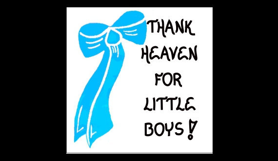 Primary image for Boy Baby - Magnet Quote -  infants, babies, blue bow design