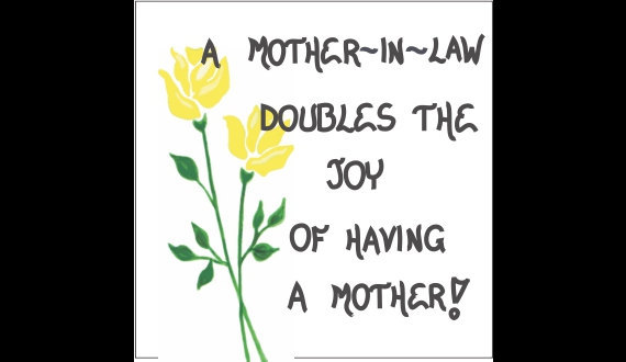 Primary image for Mother-in-Law Magnet - Quote, mom of spouse,, love, friendship/  Yellow flower, 