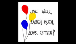 Inspirational Magnet - Inspiring Quote, Life, Live Well, Laugh Much, Love Often, - £3.15 GBP
