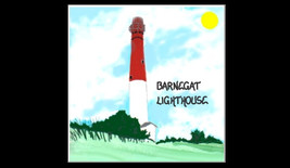 Barnegat Lighthouse Magnet, Long Beach Island, New Jersey, original artist desig - £2.99 GBP