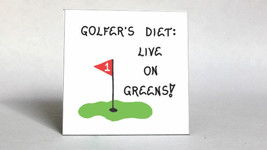 Magnet - Dieting Magnet  - Humorous diet quote, dieter, golfer, putting ... - $3.95