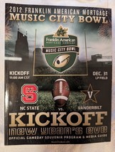 2012 Music City Bowl Program Vanderbilt vs NC State - £7.78 GBP