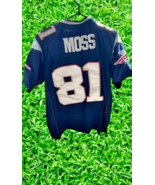NFL RANDY MOSS # 81 NE PATRIOTS REEBOK JERSEY Blue,SZ.50 - $44.02 CAD