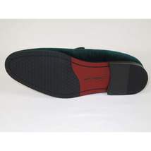 Mens Santino Luciano Shoes Soft Velvet Slip on Loafer Formal C351 Emerald Green image 7