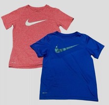 Nike Youth Boys Dri-Fit Set Of 2 Athletic Shirts Size Medium ( Lot 94) - £17.01 GBP