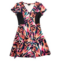 Metaphor Dress Womens Small Multicolor Abstract Print Artsy Festive Flir... - $24.99