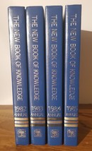 The New Book Of Knowledge Lot Of 4 1982-1985 Annuals Grolier - £31.64 GBP